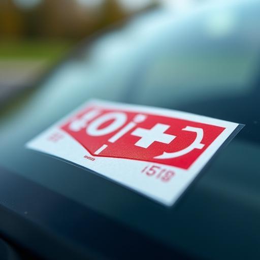Nahaufnahme einer Schweizer Vignette